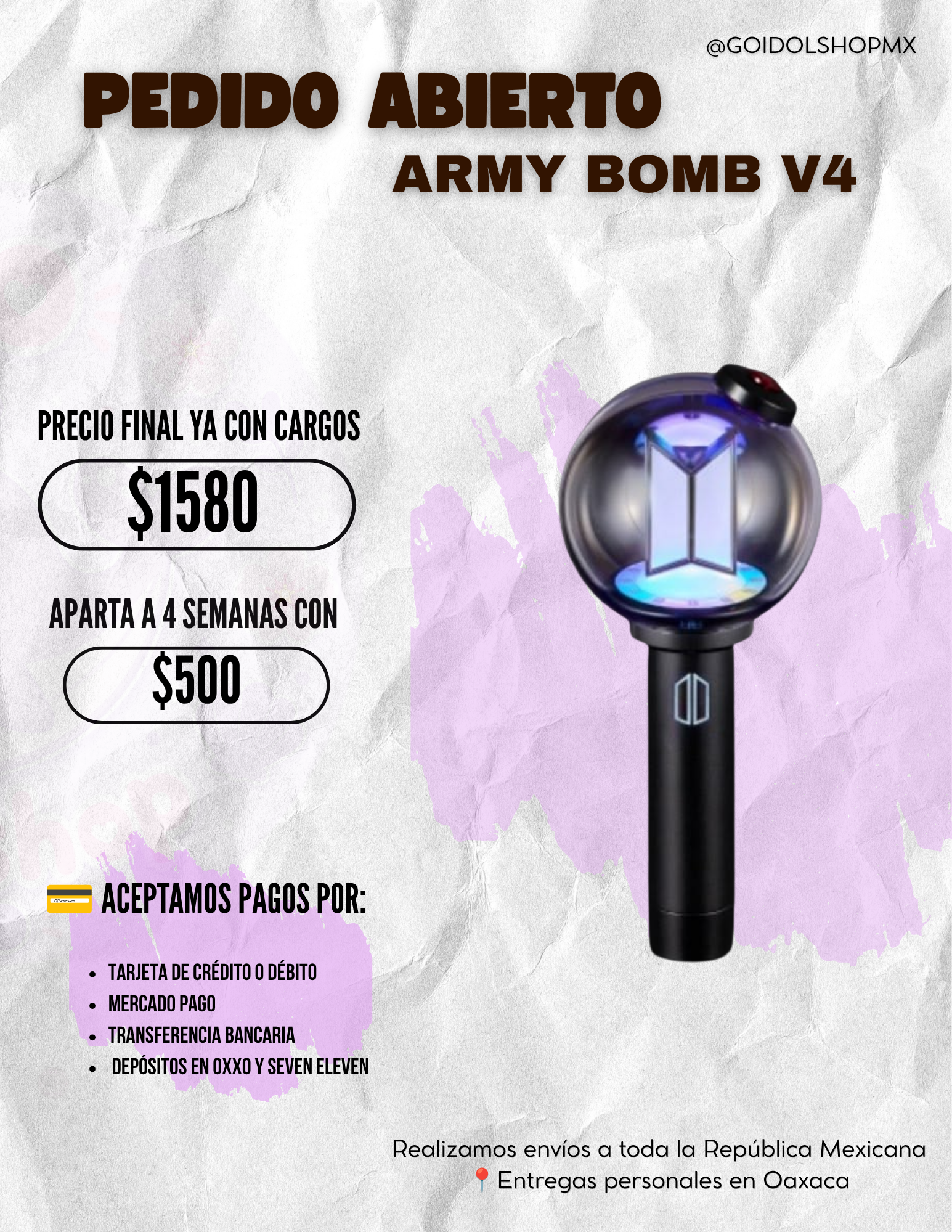 ARMY BOMB V4 | LIGTH STICK BTS OFICIAL